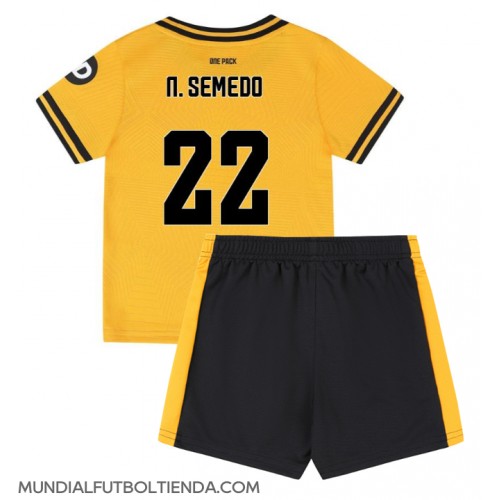 Camiseta Wolves Nelson Semedo #22 Primera Equipación Replica 2024-25 para niños mangas cortas (+ Pantalones cortos)